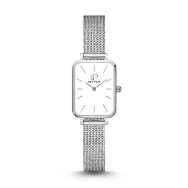 Imagem de Relógio Feminino Quadrado prata Vermont Silver minimalista New Port