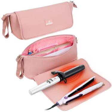 Imagem de Bolsa de viagem para ferramentas de cabelo Jaffzora com tapete resiste