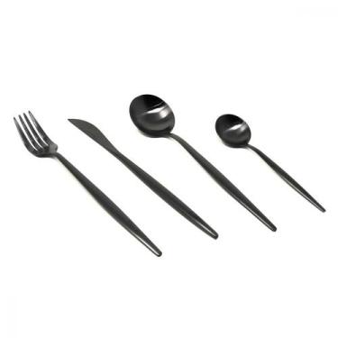 Imagem de Jogo de talheres inox preto 16pcs - Royal Norfolk