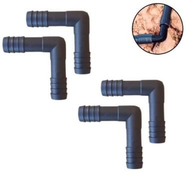 Imagem de Kit 4 Cotovelo Para Mangueira 1/2 Polegadas Conexão Joelho L 1/2 para 