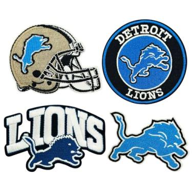 Imagem de 4 peças de adesivos bordados esportivos de rúgbi para fãs de futebol emblemas bordados com logotipo do time para costurar/passar a ferro em tecido, aplique para roupas, mochilas, chapéu, jeans, roupas