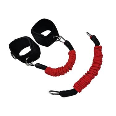 Imagem de menolana Faixas de resistência para treinamento de pernas, cintos de cintura, equipamentos para tornozelos, cordas de resistência para basquete, academia, Vermelho