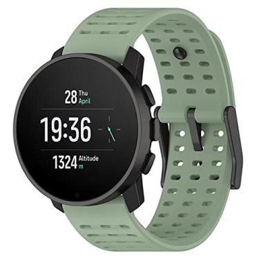 Imagem de Pulseiras de silicone de substituição de 22 mm compatíveis com Suunto Vertical/9 Peak/9 Peak Pro/5 Peak, pulseira de relógio esportivo para mulheres e homens (verde)