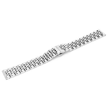 Imagem de Zhjvihx Faixa de Relógio, Pulseira de Relógio de Aço Inoxidável Ajustável Com Fivela Borboleta para de Pulso Inteligente Perfeitamente (16mm)