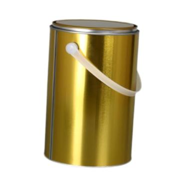 Imagem de Fenteer Lata de tinta, lata de metal com alça, recipiente de ferro e multiuso com tampa para verniz e materiais de arte DIY, 5l
