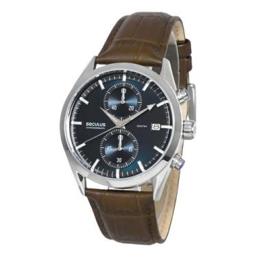 Imagem de Relogio Seculus Masculino Cronógrafo 77307g0svnc1 Azul Aço
