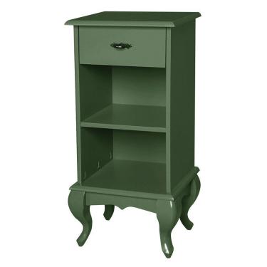 Imagem de Mesa de Cabeceira Estreita Antique 1 Gaveta e 2 Nichos Laca