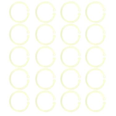 Imagem de Acouto 20 Anéis de Folhas Soltas de Plástico Transparente para Uso Escolar de Escritório, Flexíveis e Organizadores de Documentos Em Verde (Amarelo Transparente)