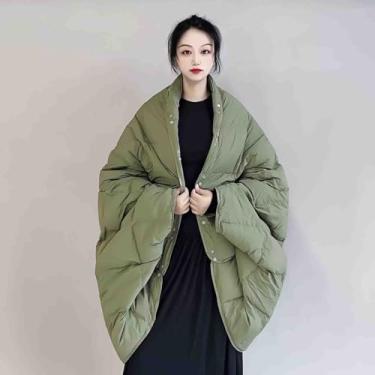 Imagem de Cobertor de penas leve feminino masculino para cama adulto longo solteiro para sofá inverno edredom exterior xale grosso e quente (verde, 200 x 140 cm)