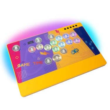 Imagem de TIKITAKA M3 Leverless Controller - 0.5mm Ultra-Fast KASUMI Switches, CNC Aluminum Alloy Frame, Arcade-Style Game Controller for Street Fighter 6, Compatible with PS4/PC/Switch (Yellow)