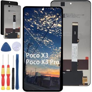 Imagem de Yuxyiony Nova tela de substituição para Xiaomi Poco X3 Pro/Poco X3 tela de reparo de tela LCD e acessórios de ferramenta de substituição