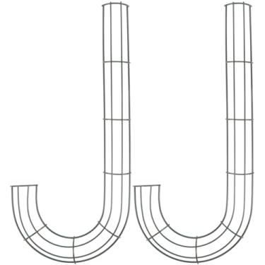 Imagem de Garneck 2 peças de moldura de guirlanda de bengala doce, moldura de coroa de flores de metal, guirlanda de Natal, fio de ferro de 40,6 cm para decoração de férias