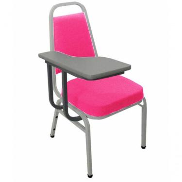 Imagem de Cadeira Universitária Empilhável Linha Hotel Plus Rosa