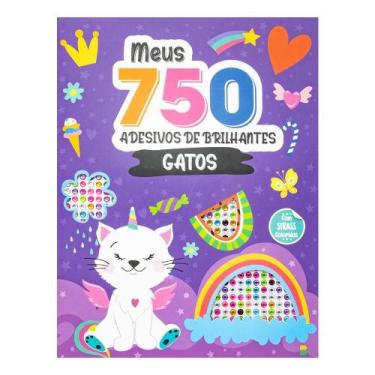 Imagem de Livro - Meus 750 Adesivos de Brilhantes - Livro de Colorir: Gatos