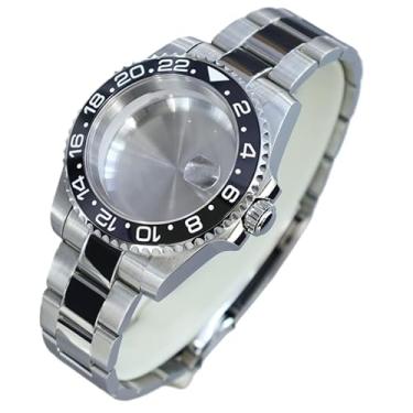 Imagem de FEIYASHI Caixa de relógio de mergulho masculina de aço inoxidável GMT bisel de cerâmica preto/azul para movimento NH35/NH36 Miyota8215 8205 2824, Tampa inferior sólida 1, For ETA2824 PT5000 Movement