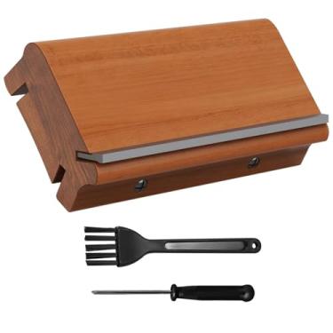 Imagem de Conjunto de limas de chanfradura de traste de 3/23/35 graus para guitarra e baixo, kit de ferramentas de coroação 3 em 1 com escova, chave de fenda para modelar, arredondar e rebarbar extremidades de