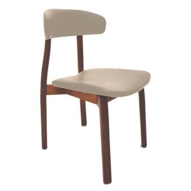 Imagem de Cadeira Tramontina çairé Ritmo Em Madeira Tauari Com Estofado Bege