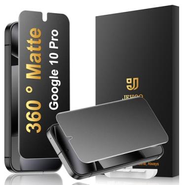 Imagem de JEHOO [Pacote com 2] Protetor de tela de privacidade de TPU fosco de 4 vias 360° para Google Pixel 10 Pro (não é vidro), compatível com sensor de impressão digital, filme flexível adesivo completo