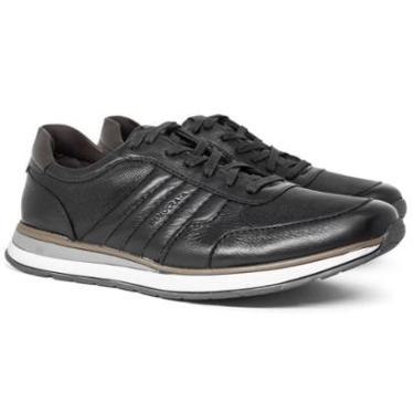 Imagem de Sapatênis Tênis Masculino Democrata Denim Grow Hi Soft Couro Cadarço Conforto 203201-Masculino