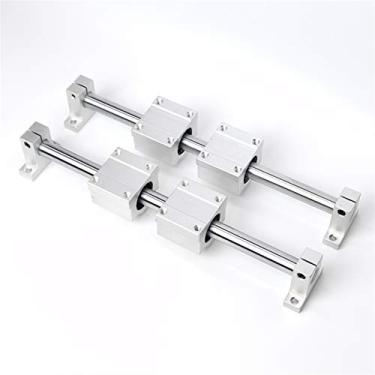 Imagem de UHFILYQBA Suporte de trilho linear profissional para eixo de trilho de guia óptico com motor deslizante de rolamento de suporte de guia para fresadoras CNC DIY Tornos