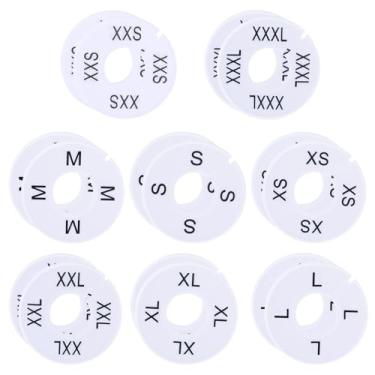 Imagem de Lnngub 16 peças divisórias de tamanho de roupas, anéis de tamanho para prateleiras de roupas, tamanhos redondos de plástico branco, divisores de armário pré-etiquetados (PPP-3GG) tamanho redondo para