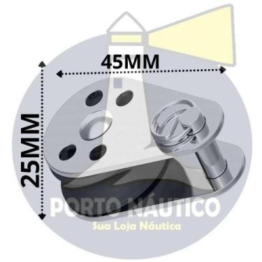 Imagem de Kit 2 Moitão 45 Com Roldana De Nylon 6Mm - NautParts