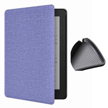 Imagem de Yzlvigrous Caixa de Textura de Pano para Kindle Paperwhite 7/6/5ª Geração 2015/2013/2012, Tampa Traseira de TPU Macia de 6 Polegadas com Sono/despertar Automático, Modelo: DP75SDI/EY21