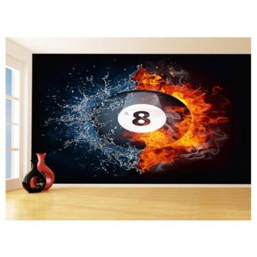 Imagem de Papel De Parede 3D Salão De Jogos Bilhar Sinuca 3,5M Jcs09 - Você Deco