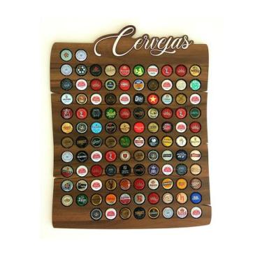 Imagem de Quadro Porta Tampinhas - Linha Rustic -100 Un. - Co2Beer