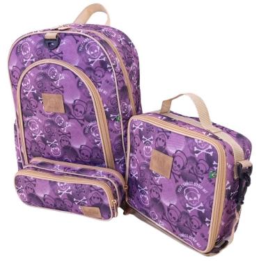 Imagem de Kit Mochila Escolar Infantil Completo Menina Menino Bolsa