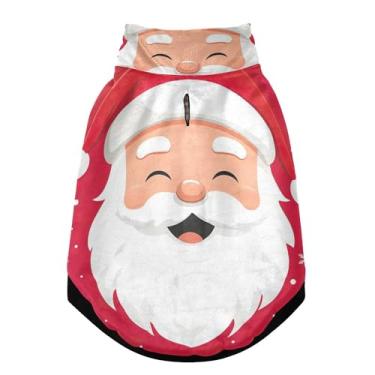 Imagem de SEHANY Casaco de Natal para cães pequenos, superquente à prova de vento, jaqueta de inverno macia e aconchegante para animais de estimação, moletom para clima frio de neve com furo de trela, P