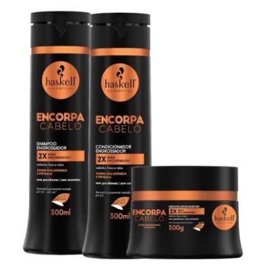 Imagem de Kit Encorpa Haskell Shampoo + Condicionador + Máscara Fios Encorpados 