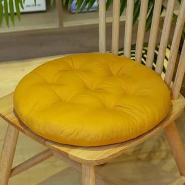 Imagem de Almofada Redonda Com Para Decoração Cadeira Sofá Quarto Lindas(Bege)