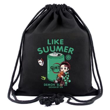 Imagem de Bolsa com cordão D-emons Slayers Kamados Tanjirous Canvas 34x40cm