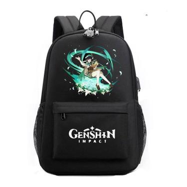 Imagem de Mochila escolar Genshins Impactss Anime para crianças