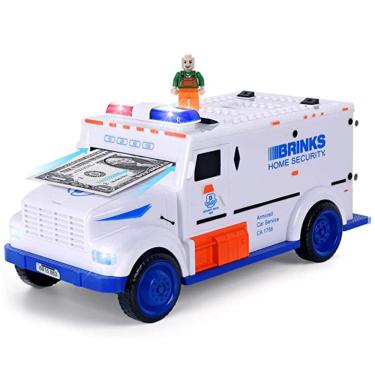 Imagem de Cofrinho de segurança automática para crianças: caixa de dinheiro com moedas