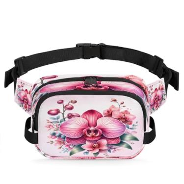 Imagem de Pochete Art Flowers rosa para mulheres e homens com alça ajustável bolsa de cinto bolsa transversal bolsa de peito bolsa tiracolo bolsa tiracolo, Cor 17