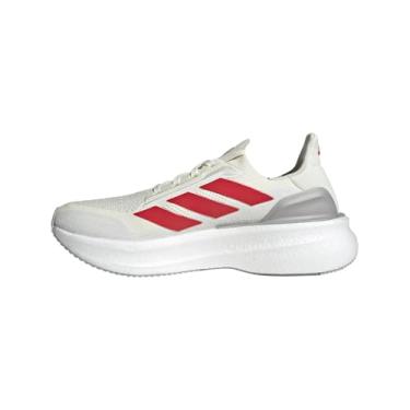 Imagem de adidas Ultraboost 5X Tênis de corrida masculino, Branco fora/melhor escarlate/branco cristal, 41