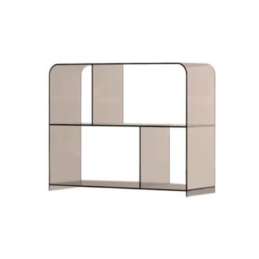 Imagem de Suporte para armazenamento de CDs Estante para discos de vinil em acrílico transparente, porta-revistas e mesa lateral para sofá(Gray)