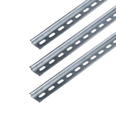 Imagem de Kit 3 Trilho Din Perf 35x7,5x30cm Ferro Zincado - DIVERSAS