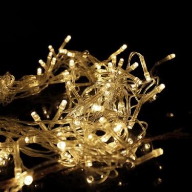 Imagem de Pisca de LED Cortina 320L 3x3M 8 Modos 110v Decoração Natal Cores:Branco