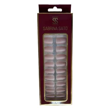 Imagem de Sabrina Sato Unhas Postiças Autocolantes Nude Rosado Claro Ss2376-2 Com 24