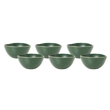 Imagem de Jogo De Bowl Copa E Cia 6 Peças Vivant Em Cerâmica Verde