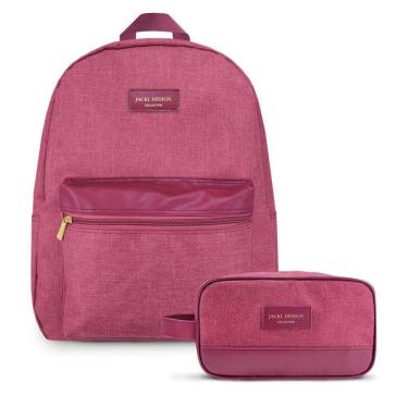 Imagem de Kit Mochila E Necessaire C/ Alça Joy Vinho