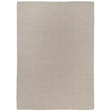 Imagem de Tapete de pipoca de malha grossa de algodão de lã - Tapete contemporâneo marfim para sala de estar e quarto (bege, 15 x 23)