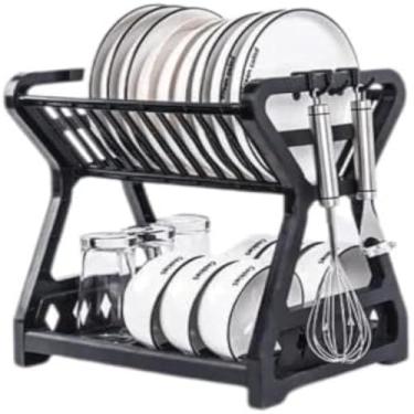 Imagem de Aco inoxidavel escorredor pratos talheres copos cozinha, duravel e eficiente - Cores sortidas