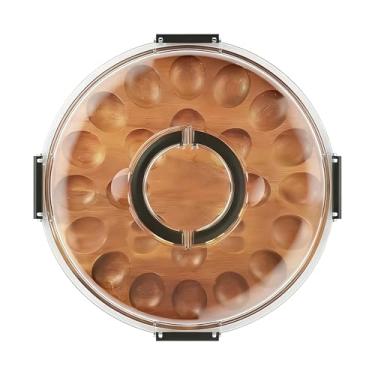 Imagem de Tabuleiro para Recheados,Tabuleiro Com 24 Divisórias E Tampa,Pratos para Recheados - para Ação de Graças Páscoa Jantares Buffets Cozinha Casa Aperitivos Balcão Mesa Catering