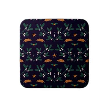 Imagem de Ladrilho Decorativo de Cerâmica Natalino com Estampa Sem Costura e Ornamento Simétrico