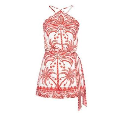 Imagem de Vestido Curto Farm Rio Coqueiro de Flor-Feminino