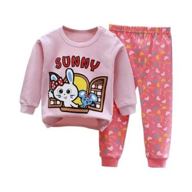 Imagem de Conjuntos De Pijamas De Unicórnio Para Crianças Unissex, Confortáveis 